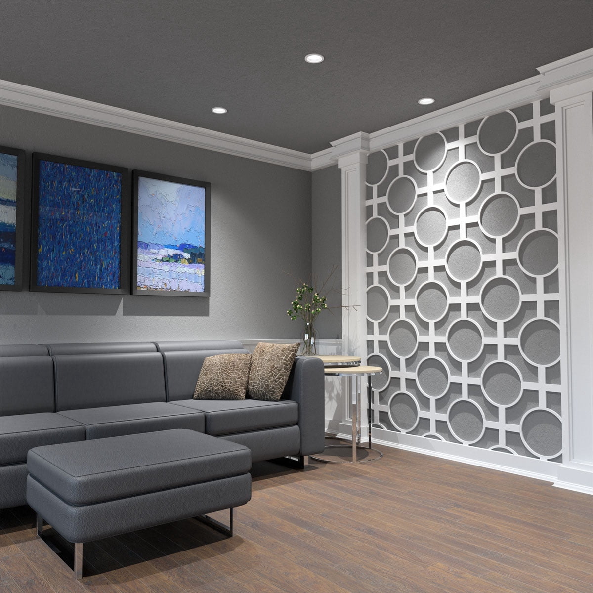 Medium Chesterfield Decorative Fretwork Wall Panels in Architectural Grade PVC