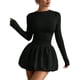 thumbnail image 2 of Vestido Burbuja para Mujer con Abertura, Volante en el Bajo, Espalda Descubierta, Larga, Corte en A, Minivestido Negro L, 2 of 10