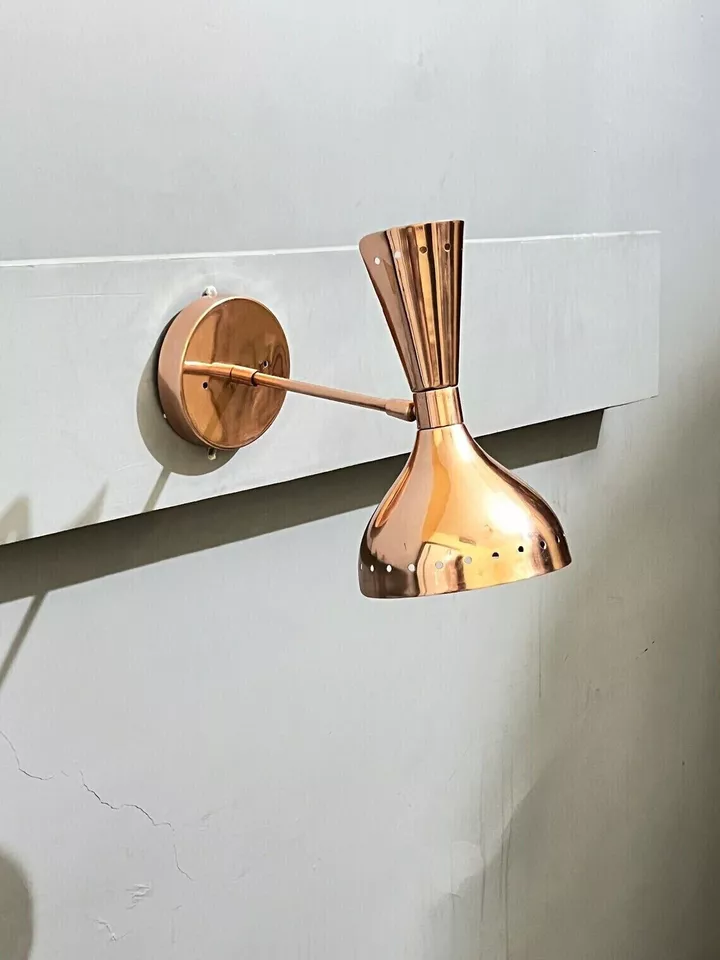 Aesthetic Vintage Collection 1950s Italian Diablo, Stilnovo Style New Wall Sconce For Home Decor