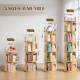 thumbnail image 2 of Rotating Bookshelf, Solid Pine Wood Spinning Bookshelf Tower 5 Tier, 360° Revolving Bookcase for Kids, Multi-Functiona Corner Round Turning Book Shelf Organizer for Small Spaces, 2 of 5