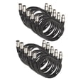 thumbnail image 2 of 10 Unids XLR a Cable de sonido de Micrófono 3 Pinzas para Afinadores de Música Conjunto de Recolección Hugo Cable XLR macho a hembra, 2 of 10