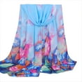 thumbnail image 2 of FNGZ 1Pc Scarf, Blue Scarf, Fashion Women Long Soft Wrap Scarf Ladies Shawl Chiffon Scarf Scarves Bu, 2 of 4