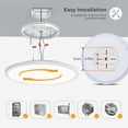 thumbnail image 3 of Matane 15.4'' LED Flush Mount Ceiling Light Fixture with Night Light, 36W 3600LM 3000K/4000K/5000K,  Ceiling Lamp Surface Mount Round Lighting Fixture for Bedroom, Dining Room, Kitchen,White, 3 of 5