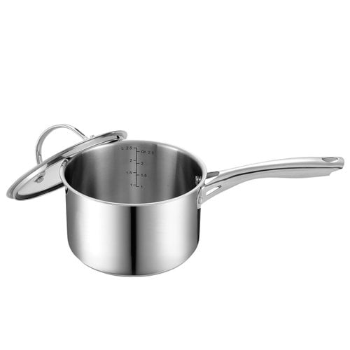 Cooks Standard 3-Quart Multi-Ply Clad Stainless Steel Saucepan with Lid 