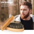 thumbnail image 5 of Men Boar Bristle Brush Beard Comb Mustache Wood Shaving Tool Hair Face Cleaning, 5 of 8