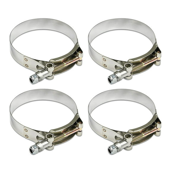 DNA Motoring 4 Pcs 2" T-Bolt Hose Clamp Stainless Steel Turbo Intake Silicone Hose Clamp