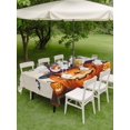 thumbnail image 3 of Outdoor Tablecloth with Umbrella Hole and Zipper, Halloween Rectangle Table Cloth 54x80 Inch Waterproof Tablecloth, Orange Fall Pumpkin Witch Hat Bat Beige Picnic Table Cover for Patio Camping, 3 of 7