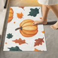 thumbnail image 2 of Yayeee Bath Rugs for Bathroom Floor Non Slip Non Skid Rectangle Soft Absorbent Pumpkins Leaves Patten Machine Washable Mat, 2 of 5