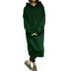 thumbnail image 2 of Women Ladies Long Hooded Hoodie Loose Pocket Jumper Fleece Sweatshirt Top, 2 of 8