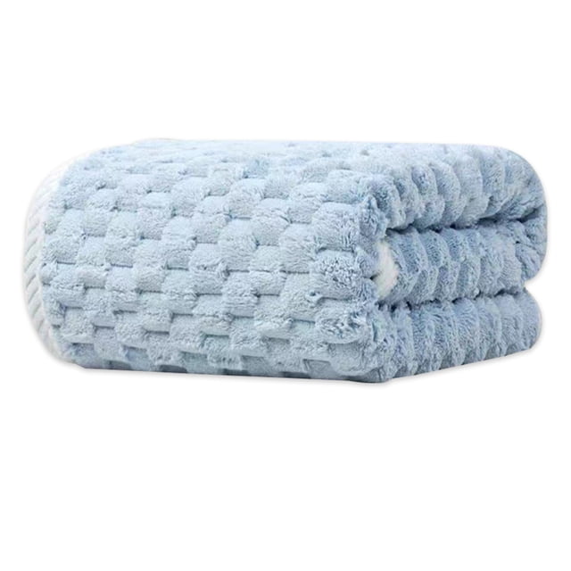 Toallas de baño de lujo de gran tamaño (azul, 70 x 140 cm) - Toallas de ducha súper suaves y muy absorbentes