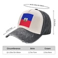 thumbnail image 3 of Men Women Haitian Flag Pattern Baseball Cap Golf Dad Hat Adjustable Low Profile Cotton Hat, 3 of 7