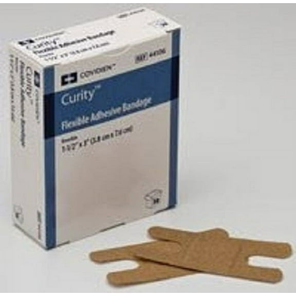 Curity Adhesive Fabric Knuckle Bandage 1-1/2'' x 3'', Pad Size 1'' x 7/8'', Box of 30