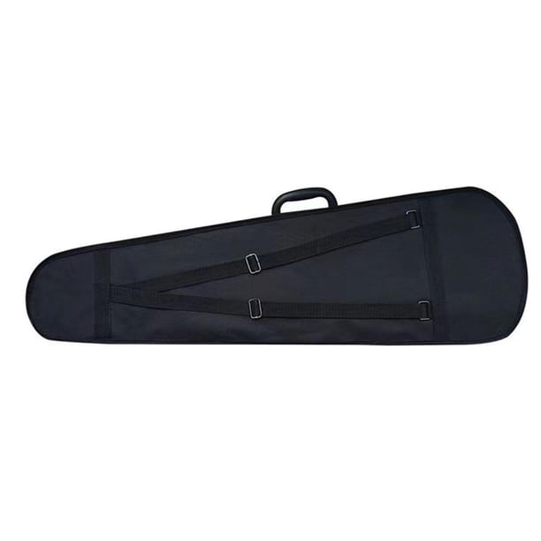Estuche rígido para violín de tela Oxford con doble cremallera, bolsa de almacenamiento organizada para Longitud 48 cm