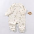 thumbnail image 2 of JUMEYU Baby Boy Fall Clothes Newborn Baby Girl Boy Outfit Cutest In the Romper Bodysuit Jumpsuit Fall Outfit 0 3 6 9 12 18 24 Months (Beige,12-18 Months), 2 of 7