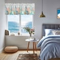 thumbnail image 6 of Valances for Windows Summer Ocean Life on Farm Wood Rod Pocket Short Curtain for Bathroom Living Room Bedroom Marine Shell Starfish Coral 1 Panel 54x18in, 6 of 9