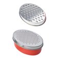 thumbnail image 4 of EeaseCA Multifunctional Grater Cheese Grater Stainless Steel Fruits Vegetables Grater Zester with Storage Container (Red), 4 of 4