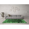 thumbnail image 3 of Ahgly Company Indoor Round Abstract Emerald Green Modern Area Rugs, 3' Round, 3 of 4