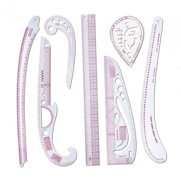 Metric Rulers Set Sew French Curve Ruler Set DIY Clothing Bendable Clothing Pattern Making Ruler for Pattern Makers 7 Pieces