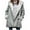 Gray, variant on Dgankt Jackets for Women Velvet Double Breasted Hooded Fall Jacket Solid Color Casual Warm Winter Coat,Sizes S-5XL
