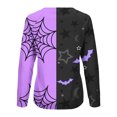 thumbnail image 4 of Pulls Pulls pulls Décontractés Vêtements de Mode d'Automne Confortables 2023 Femmes Manches Occasionnels Halloween Impression Col Rond Pull Pull Tunique Tops, 4 of 5