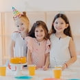 thumbnail image 3 of 1 Set / 3 Pcs Chunky Jewelry Necklace And Bracelet Set Compatible With Girls Little Kids, 3 of 5