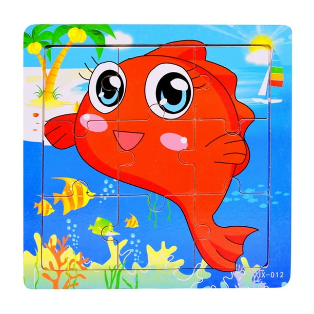 Fridja Wooden Jigsaw Puzzles for Ages 25 Toddler Puzzles 9 Pieces