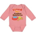 thumbnail image 3 of Inktastic Golden Retriever Loved by a Boys or Girls Long Sleeve Baby Bodysuit, 3 of 5
