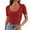 Red, variant on Ruyang Women's Basic Crop Tops Short Sleeve Square Neck T Shirt Top Tops Women Casual Slim Fit T-Shirt Streetwear S-3XL