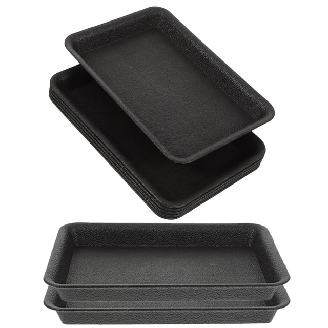 WRITWAA 8Ud Plant Saucer Para Macetas De Interior En Plástico Negro Para Almacenamiento