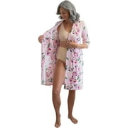 Post Surgery Mastectomy, Breast Cancer Recovery Robe with Internal Pockets by Gownies