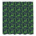 thumbnail image 3 of Ambesonne Leaves Shower Curtain, Tropic Monstera Banana Leaf, 69"Wx70"L, Pale Green Navy Blue, 3 of 3