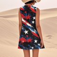 thumbnail image 5 of Women's Boho Round Neck Dress, Sleeveless Flowy Summer Sundress with Patriotic Theme, Ideal for Beach Weddings and Parties,Black L, 5 of 5