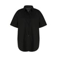 thumbnail image 2 of TheFound Women Two Piece Set Summer Linen Short Sleeve Shirt+Drawstring Shorts Homewear, 2 of 9
