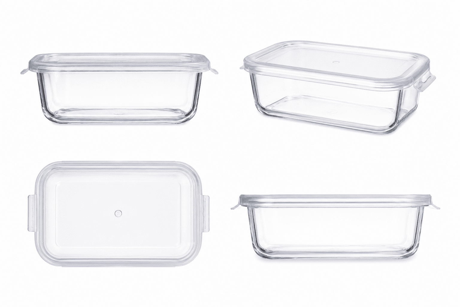 Con-Tact Rectangular Glass with Easy Snap Lid -2.7c