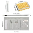 thumbnail image 3 of JIALIOU Nylon Trifold Card Wallet with ID Window Zipper Pocket for Men Women Teen Grid Lines, 3 of 7