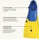 thumbnail image 4 of Aletas de natación FINIS Long Floating Azul/Amarillo Talla XS, 4 of 7