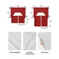 thumbnail image 5 of Red Burlap Texture Swag Curtains for Living Room/Bedroom Windows, Farmhouse Vintage Red Kitchen Curtains and Valances Set 36 Inch Length, Light Filtering Swags Valance Curtain Panels, 5 of 5