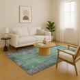 thumbnail image 7 of Addison Rugs Mayfield Premium Machine Washable Transitional Floral Seafoam Rectangle Rug, 2'6" x 3'10", 7 of 7