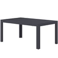thumbnail image 1 of CoSoTower Outdoor Coffee Table, Rectangular Patio Table with Steel Frame and Slat Tabletop for Garden, Balcony, Grey, 1 of 7
