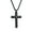 Black, variant on Women Men 925 Silver Gold Cross Pendant Necklace Chain Jewelry Gifts-Silver