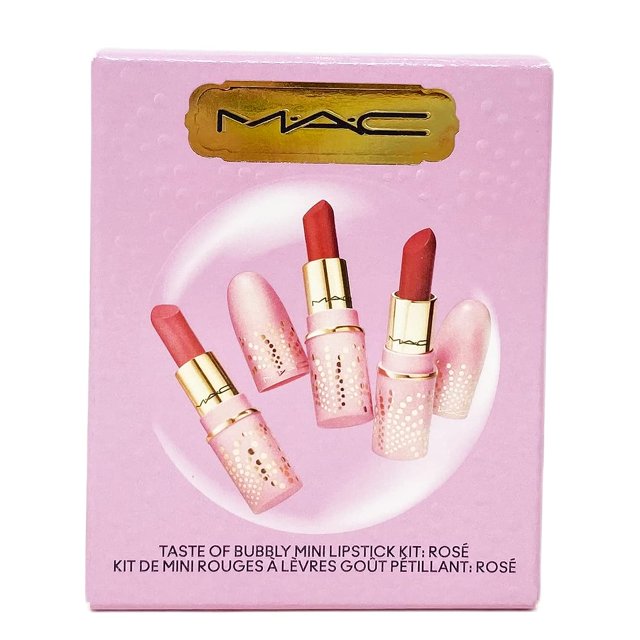 MAC Limited Edition Bubbles and Bows Taste of Bubbly Mini Lipstick Kit Rose