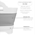 thumbnail image 3 of Collapsible Wash Basin 9L – Foldable Dish Tub with Drain Plug Portable collapsible dish basin. Camping sink for washing dishes, laundry, and kitchen use. Gray., 3 of 6