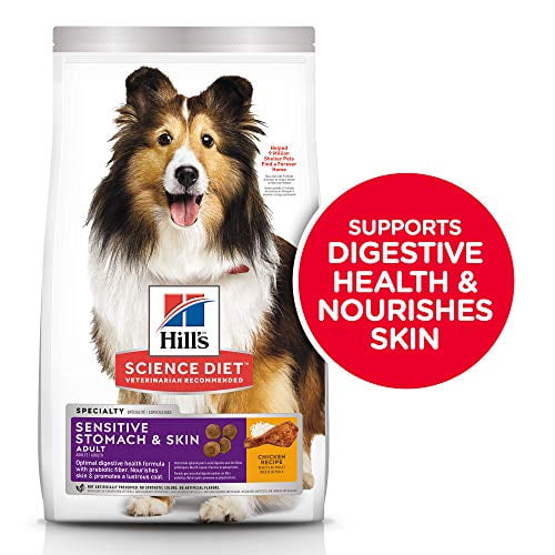 Hill's science diet adult sensitive stomach & skin chicken recipe dry dog food sales
