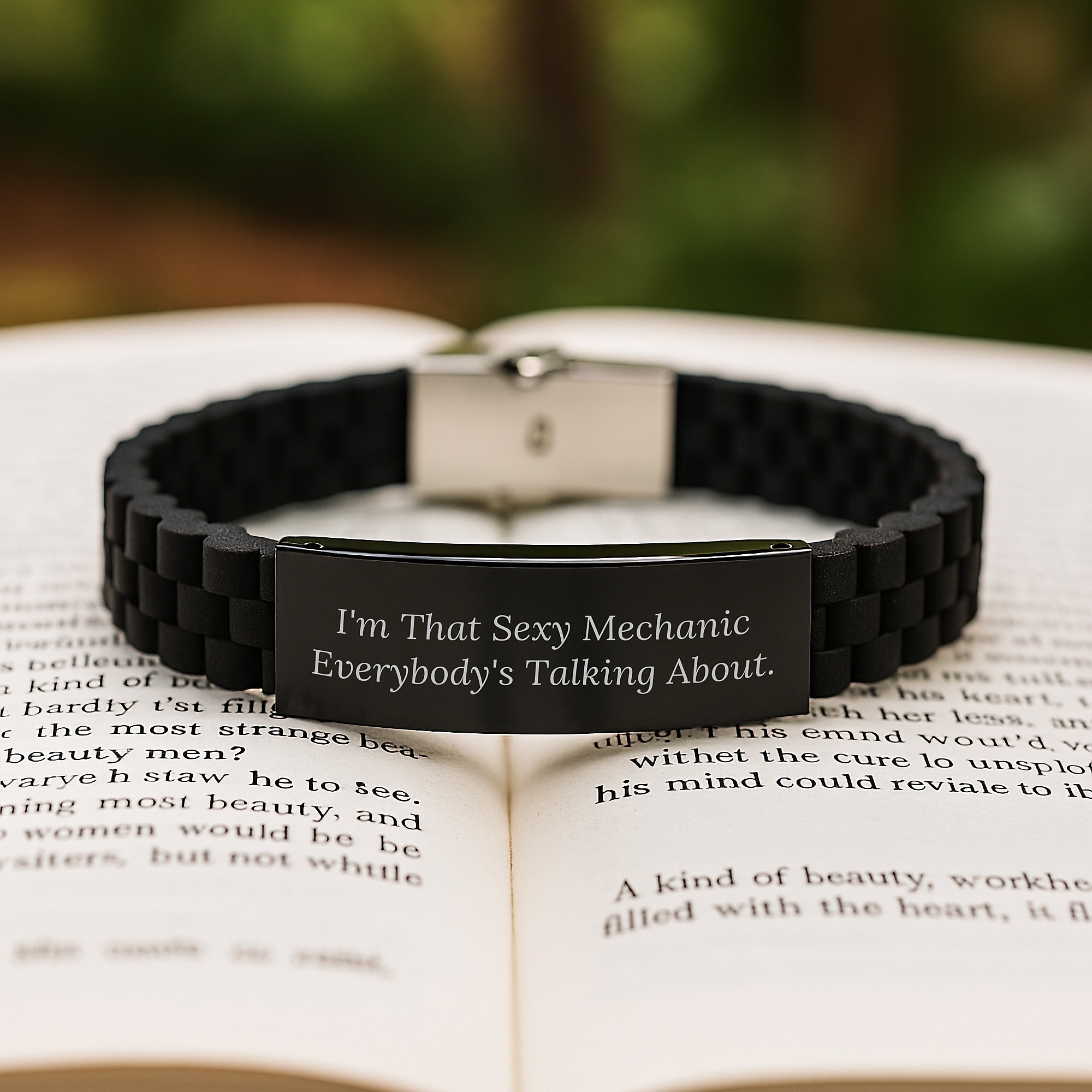 Sexy Mechanic Gifts from Men to Women Friends Family - I'm That Sexy Mechanic Everybody's Talking About. Glide lock Clasp Bracelet, Christmas Unique Gift for Mechanic Lovers