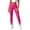 Hot Pink, variant on Gealkoca Yoga Ribbed Leggings for Women High Waisted Tummy Control Butt Lifting Workout Gym Athletic Pants Women's Casual Straight Leggings Pants