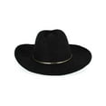 thumbnail image 3 of David & Young  Faux Suede Fedora Hat with Gold Hatband (Women), 3 of 4
