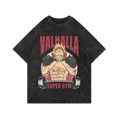 thumbnail image 2 of Camiseta con estampado de anime Vinland Saga, manga corta, corte holgado, cuello redondo, estilo vintage, para verano, con lavado exclusivo, 2 of 4