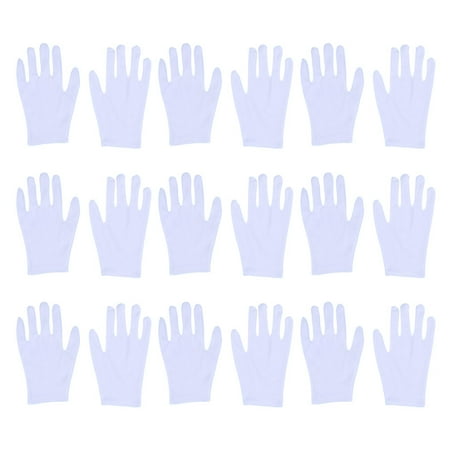 

FRCOLOR 12 Pairs of Cotton White Gloves Health Music Canvas Beauty Work Liner