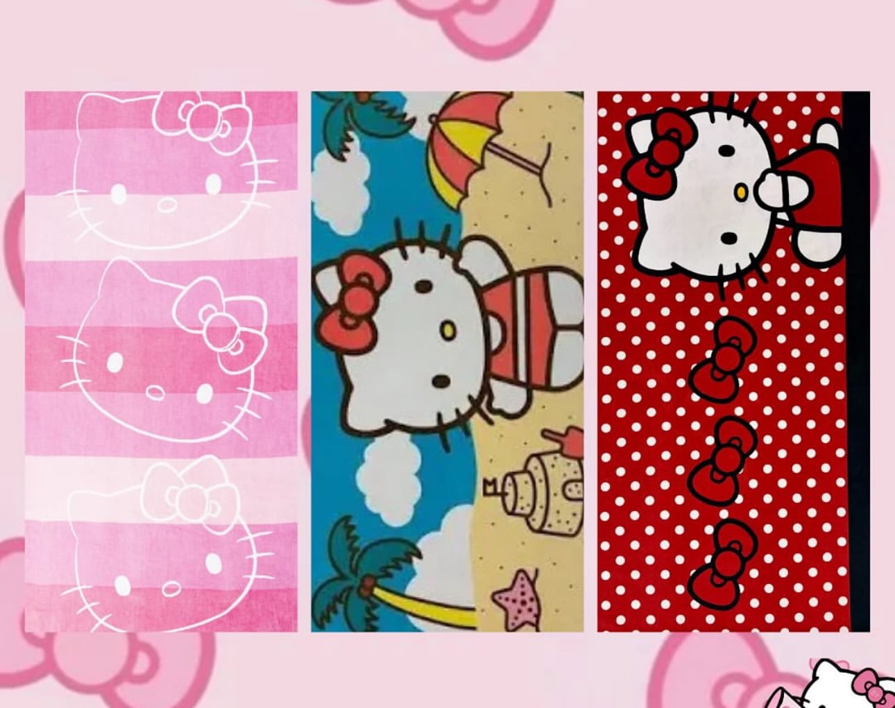 Hello Kitty Bows Beach Towel