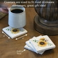 thumbnail image 2 of CounterArt Sunflowers Natural Absorbent Shell Stone Coaster 4-Pack, 2 of 7